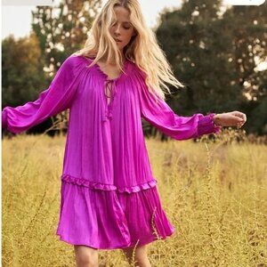 Anthropologie Giulia Satin Tunic Dress Size XS